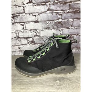 Chaco Tedinho Bulloo Black Canvas Green Lace Up Hiking Boots Men Sz 11M US/44EU
